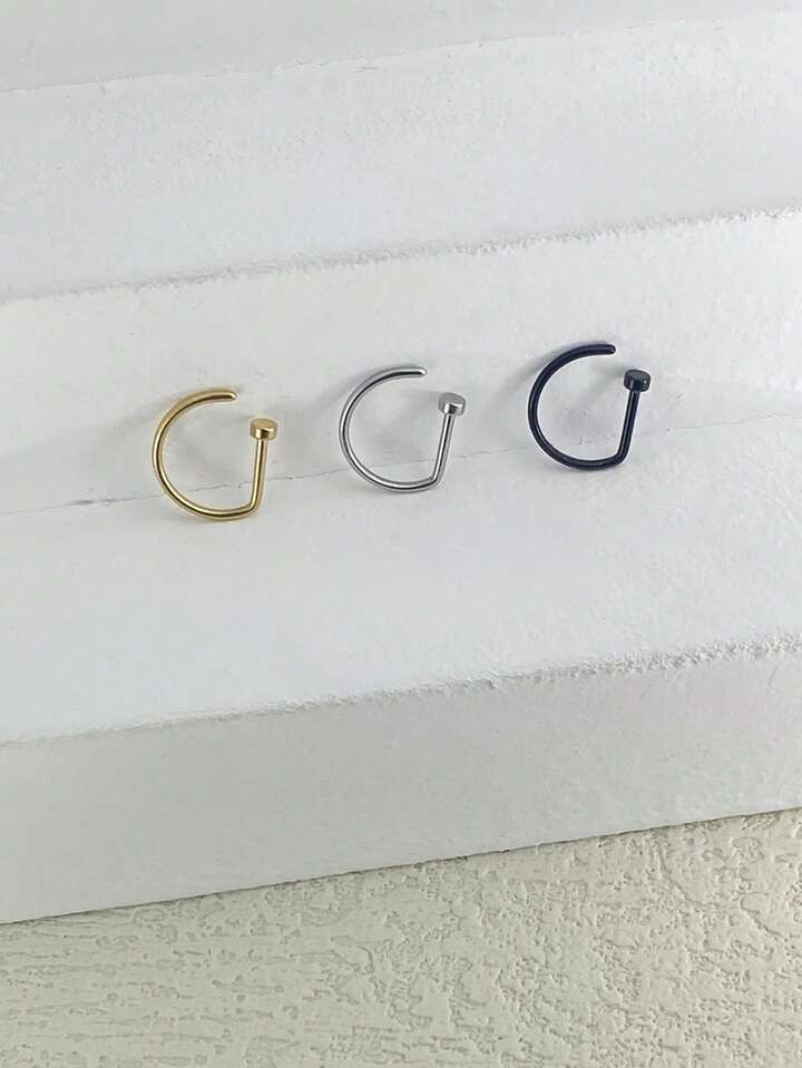 3pcs Minimalist Nose Cuff | SHEIN