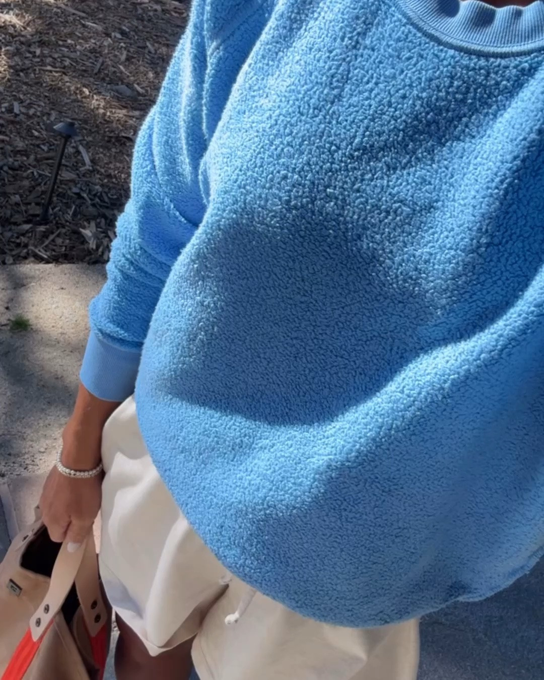 Athleisure outfit today. Summer sweatshirt. 
Shorts XS. Tank S. Sweatshirt M (color: Pacific Blue)

#LTKootd #LTKActive #LTKOver40