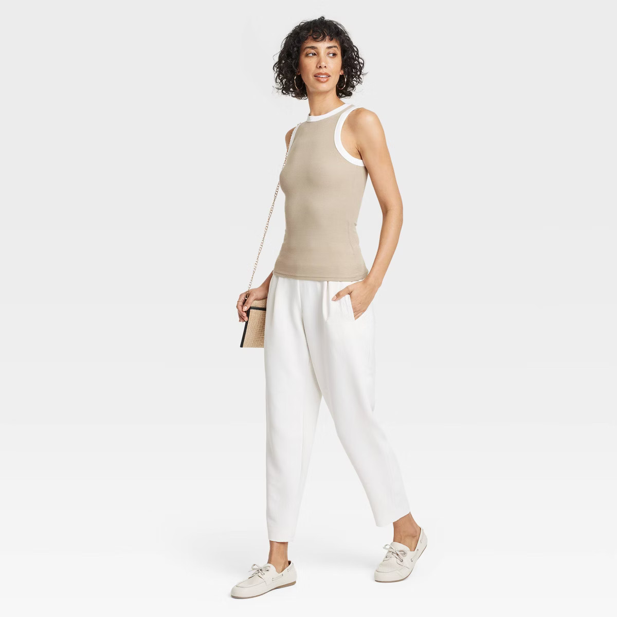 Women's Slim Fit Ribbed Tank Top - A New Day™ | Target