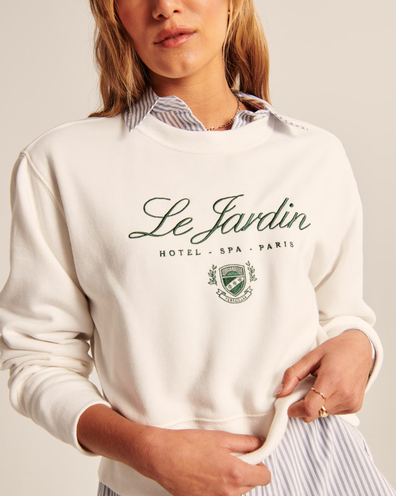 Women's Tall Rib Wedge Graphic Crew Sweatshirt | Women's New Arrivals | Abercrombie.com | Abercrombie & Fitch (US)