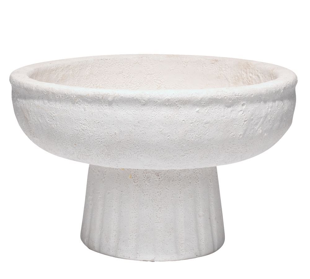 Ensley Pedestal Vase, Small - White | Pottery Barn (US)