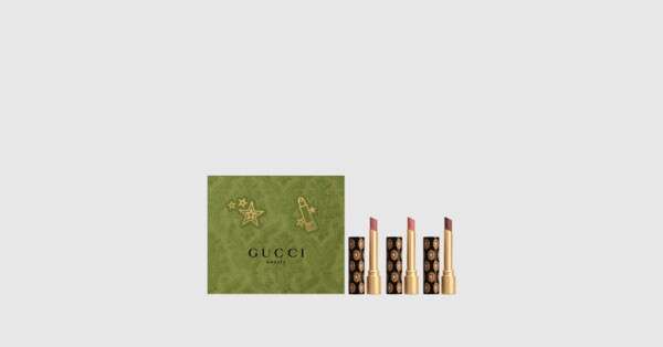 Rouge De Beauté Brillant lipsticks trio gift set | Gucci (US)
