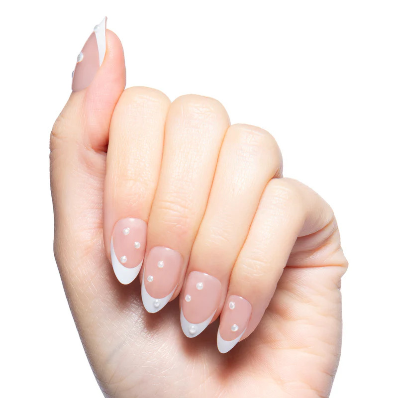 Iconic French Puffy Pearls - Press On | Medium | Almond | Olive & June