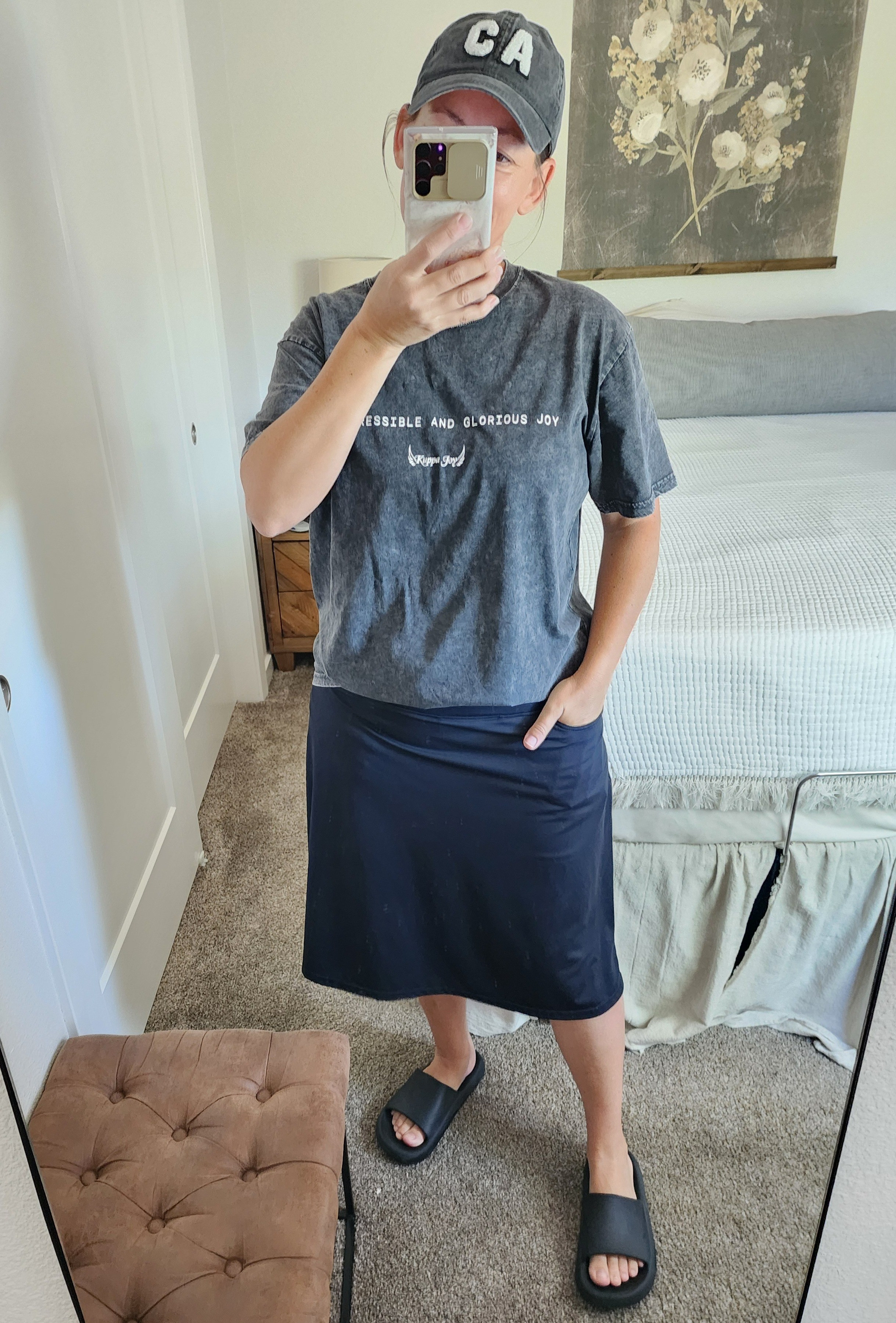 Comfy + casual Saturday. Use Promotion Code: XWQHLILH for 25% off this skort!!  / #amazon finds graphic tee modest athletic skirt skirts knee length long below athleisure snoga Anivivo skort 

#LTKTravel #LTKFitness #LTKSaleAlert