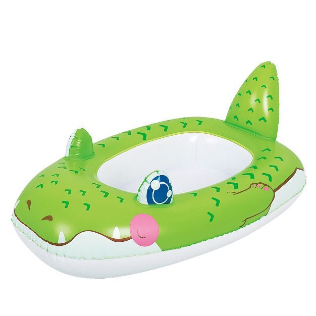 Pool Central 34"  Green Alligator Children's Inflatable Pool Boat Float | Target