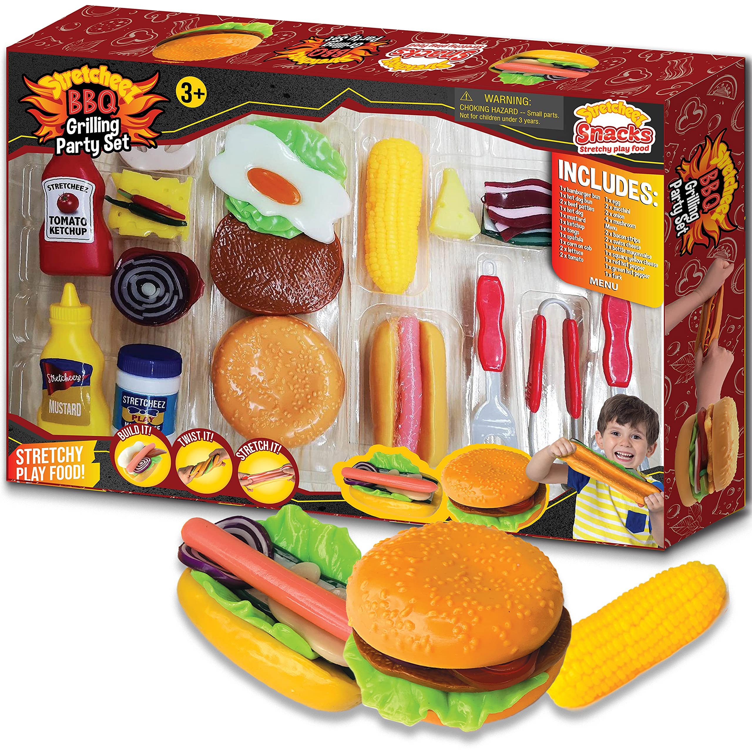 Nature Bound Stretcheez Play Food BBQ Grilling Set for Kids - Squishy and Realistic Pretend Food | Amazon (US)