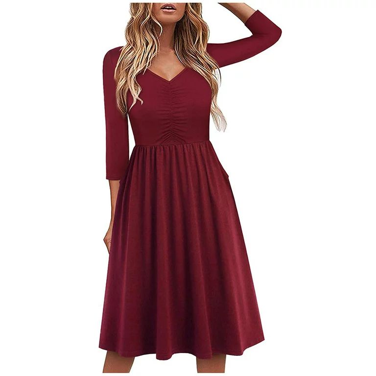MELDVDIB Holiday Dresses for Women, Summer Fall Long Dress Holiday Dresses for Women for Teens Sh... | Walmart (US)