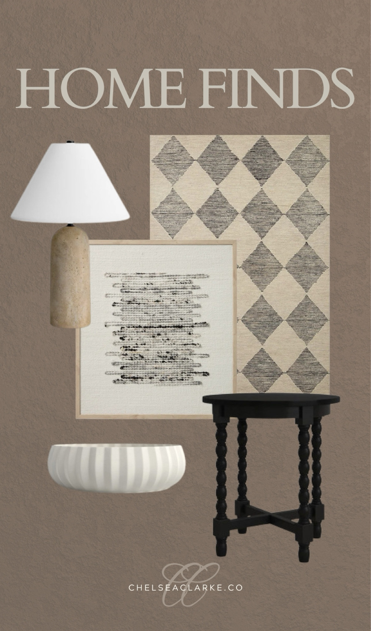 Moody home decor finds we love! Organic modern home, moody decor, character home decorating. Classy cottage decorating ideas. Travertine table lamp, Amber Lewis interiors, Loiloi, ceramic bowl, elegant side table with ornate table legs. These items pair perfectly together and because each is a neutral color, each item could be used in a number of different design styles. 

#LTKCyberWeek #LTKSaleAlert #LTKHome