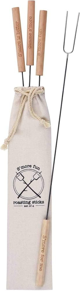 Mud Pie S'Mores Expandable Smore Stick Set, 22", Tan | Amazon (US)