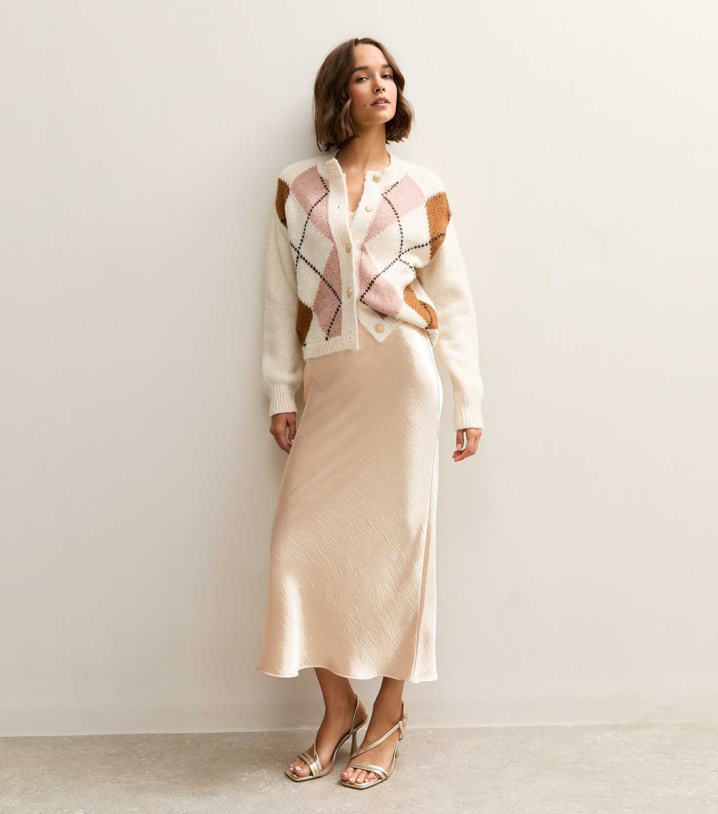 Cream Satin Midi Skirt | New Look | New Look (UK)