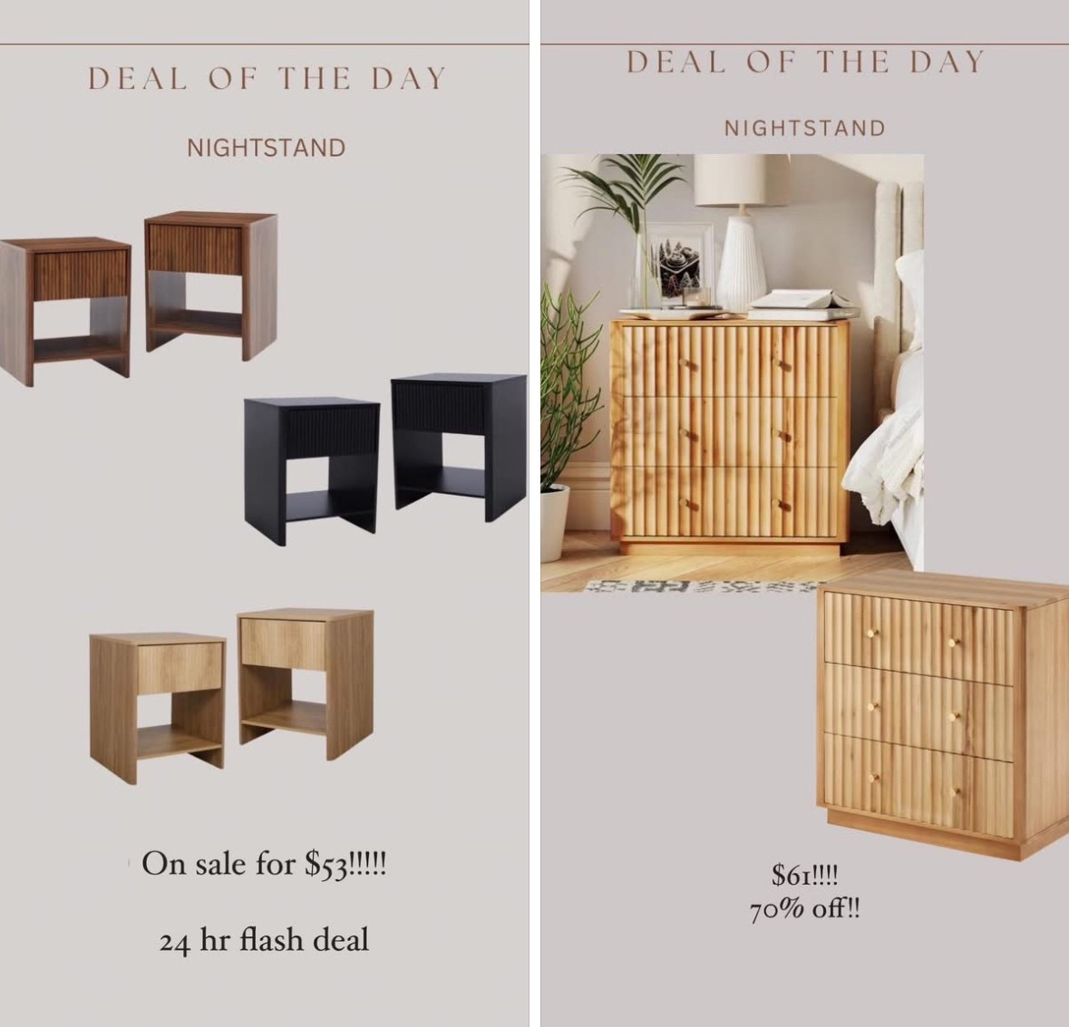 WOW! Further markdowns on these nightstands! All under $61 right now for way day 😱🚨🙌🏻 last day for these deals!!



#LTKFindsUnder100 #LTKSaleAlert #LTKHome