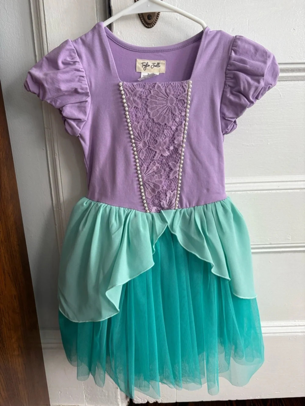 Girls Formal Lace & Tulle Party Dress in Lilac and Teal | Poshmark