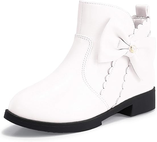 PANDANINJIA Toddler/Little Kid Girl's Clara Fashion Short Ankle Boots Pearls Bow Dress Booties wi... | Amazon (US)