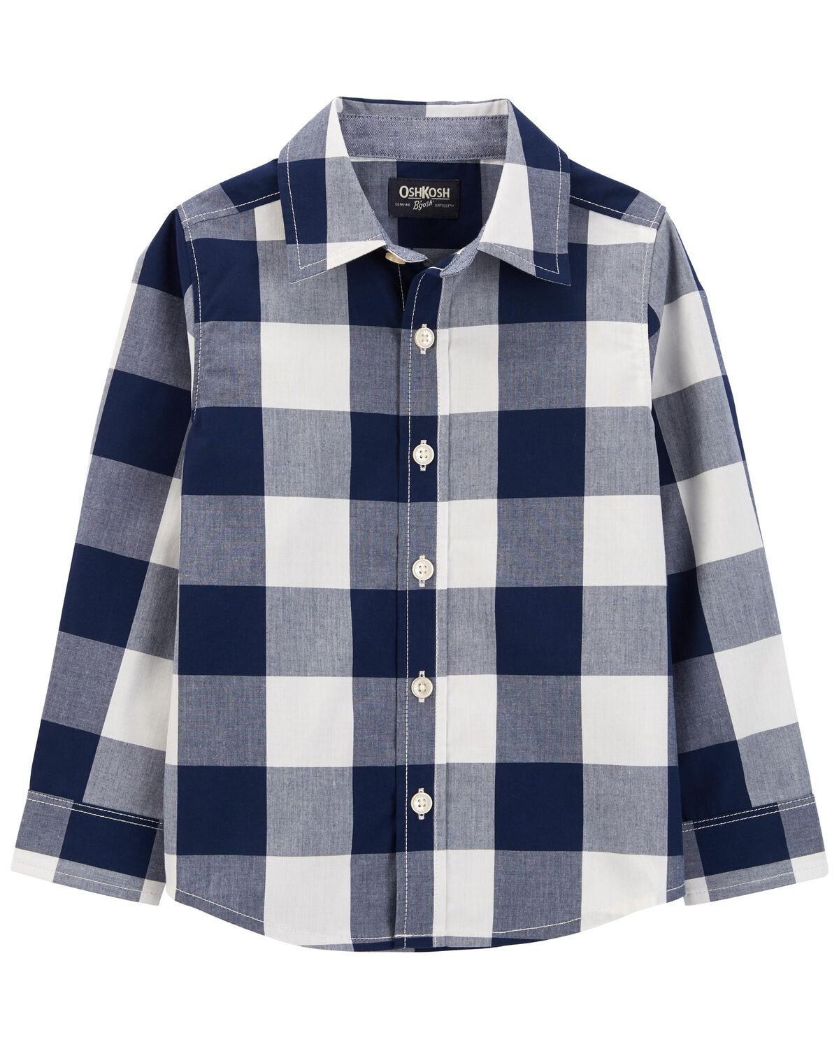 Navy Toddler Plaid Button-Front Shirt | carters.com | Carter's