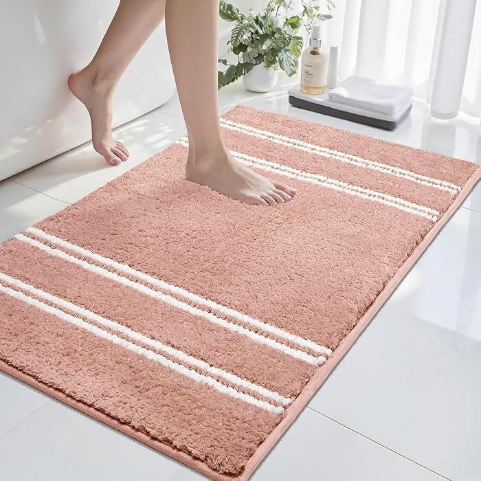 Bathroom Rugs Non Slip Washable 24x17, Ultra Soft Super Absorbent Bath Rugs for Bathroom Floor, S... | Amazon (US)