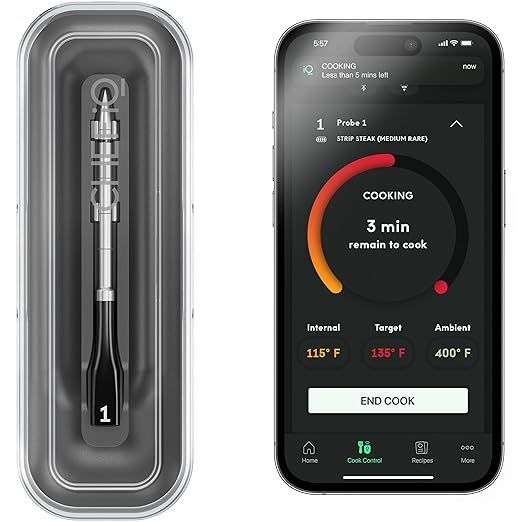 Chef iQ Smart Wireless Meat Thermometer with Ultra-Thin Probe, Unlimited Range Bluetooth Meat The... | Amazon (US)