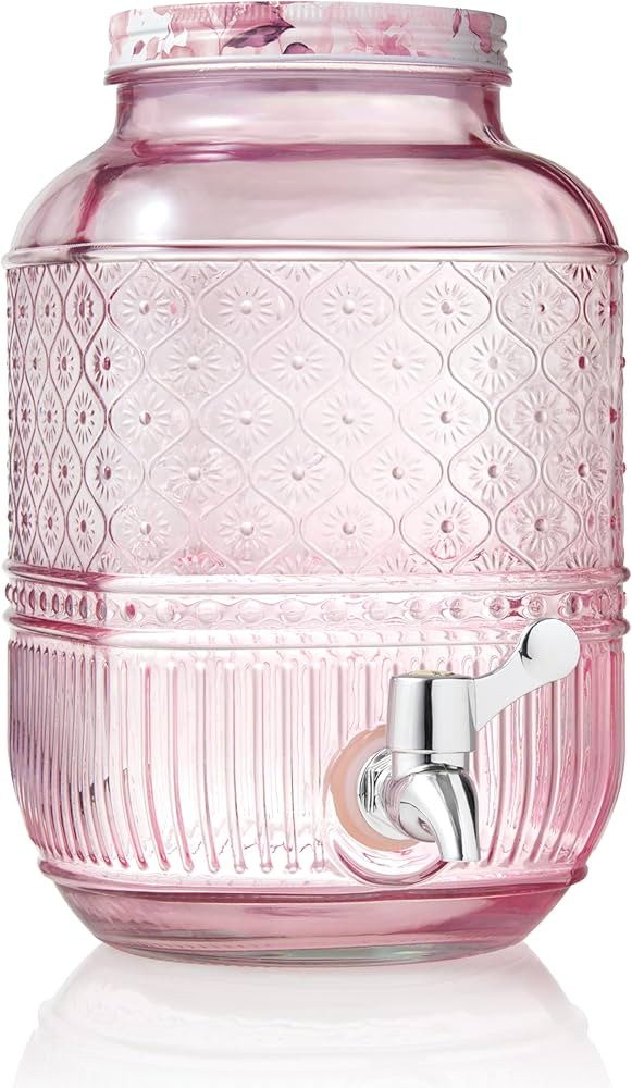 Godinger Drink Dispenser, Glass Water Dispenser, Large Beverage Dispenser with Spigot, Vintage De... | Amazon (US)