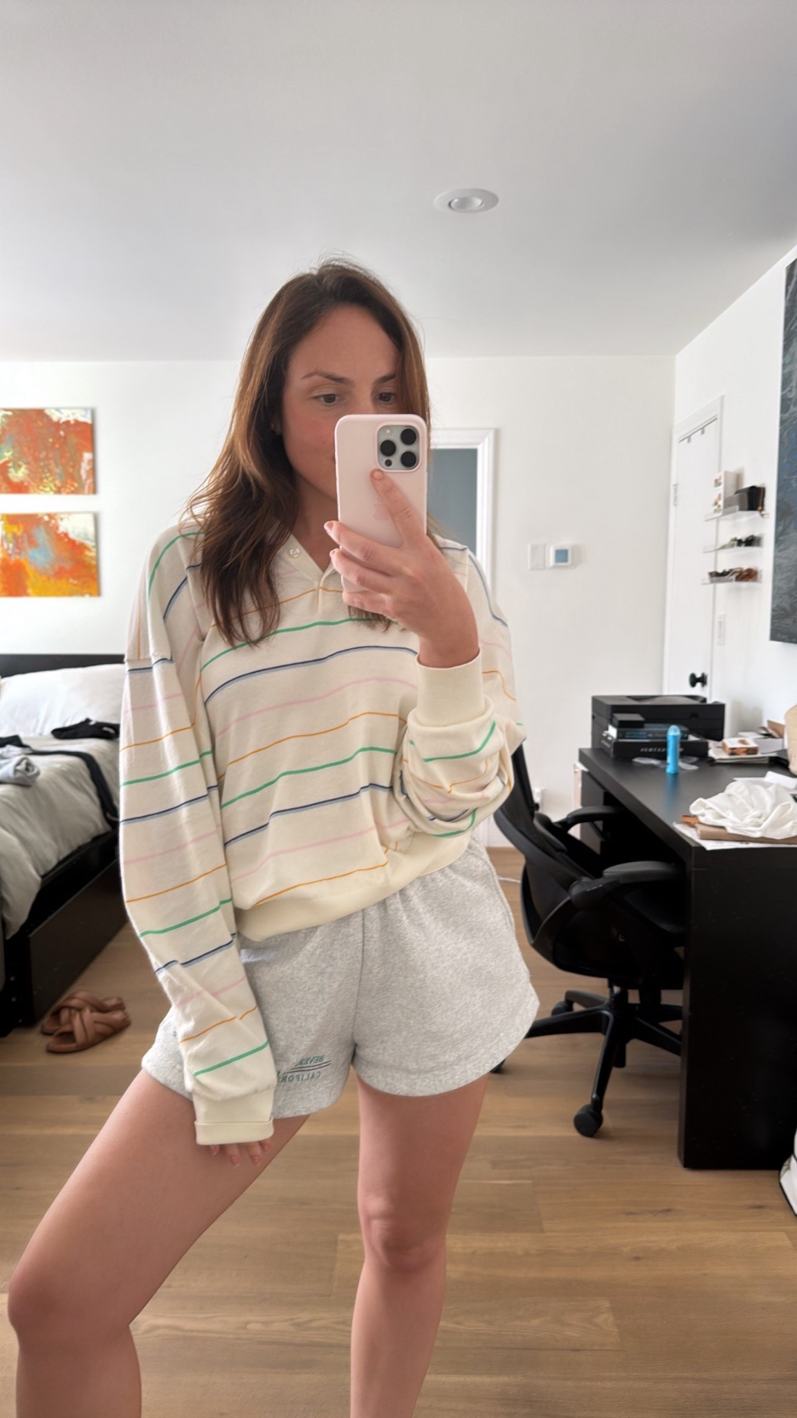 The polo of summer! From Helsa I’m obsessed- I’ve worn it every day since it arrived. I order a Small because I love the oversized fit. Paired with my Sporty & Rich shorts (XS) that are a staple in my work from home wardrobe  

#LTKStyleTip #LTKTravel #LTKSeasonal