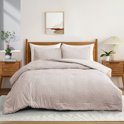 Peace Nest 3 Piece Pintuck Pinch Pleat and Seersucker Bubble Ruffled Chic and Tufted Clipped Comf... | Target