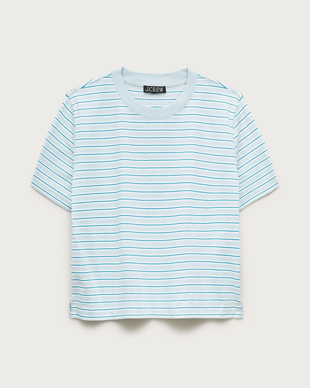 Boyfriend jersey relaxed cropped T-shirt in stripe | J. Crew US