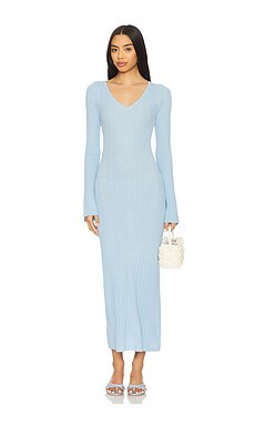 MINKPINK Odessa Knit Midi Dress in Sky Blue from Revolve.com | Revolve Clothing (Global)