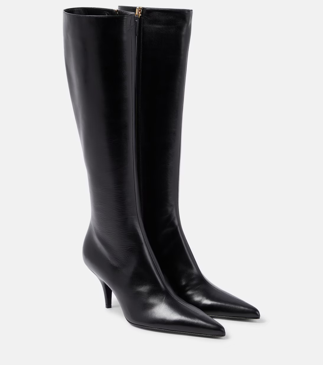 Sling leather knee-high boots | Mytheresa (UK)