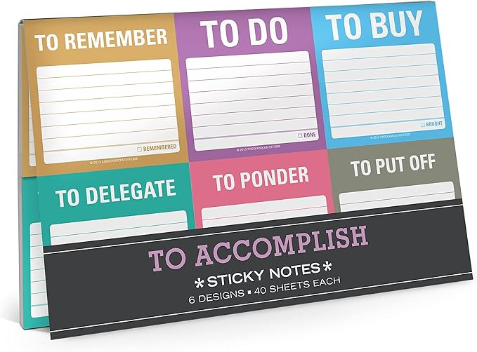 Knock Knock To Accomplish Sticky Notes Packet | Amazon (US)