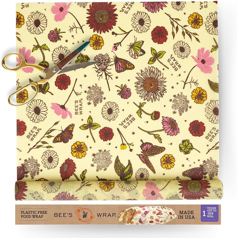 Bee's Wrap Reusable Vegan Alternative to Beeswax Food Wraps, Made in the USA, Eco Friendly Food W... | Amazon (US)