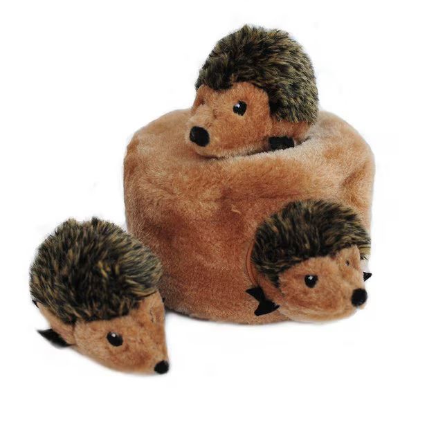 ZIPPYPAWS Burrow Squeaky Hide & Seek Plush Dog Toy, Hedgehog Den, Puzzle Set - Chewy.com | Chewy.com