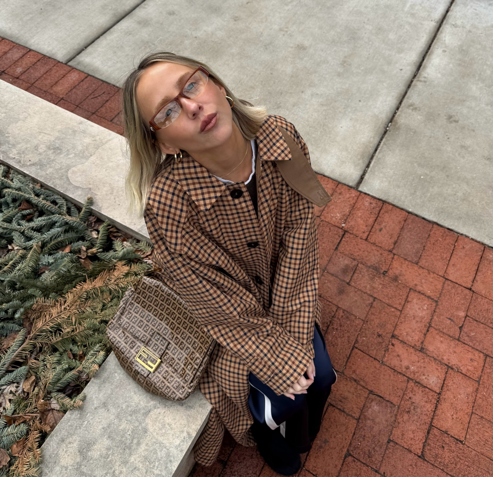 Outfit of the day. Shop similar vintage bags here! 
#fendi #vintagebags #vinylbag #monogrambags #fendihandbag #therealreal

#LTKStyleTip #LTKItBag #LTKWorkwear