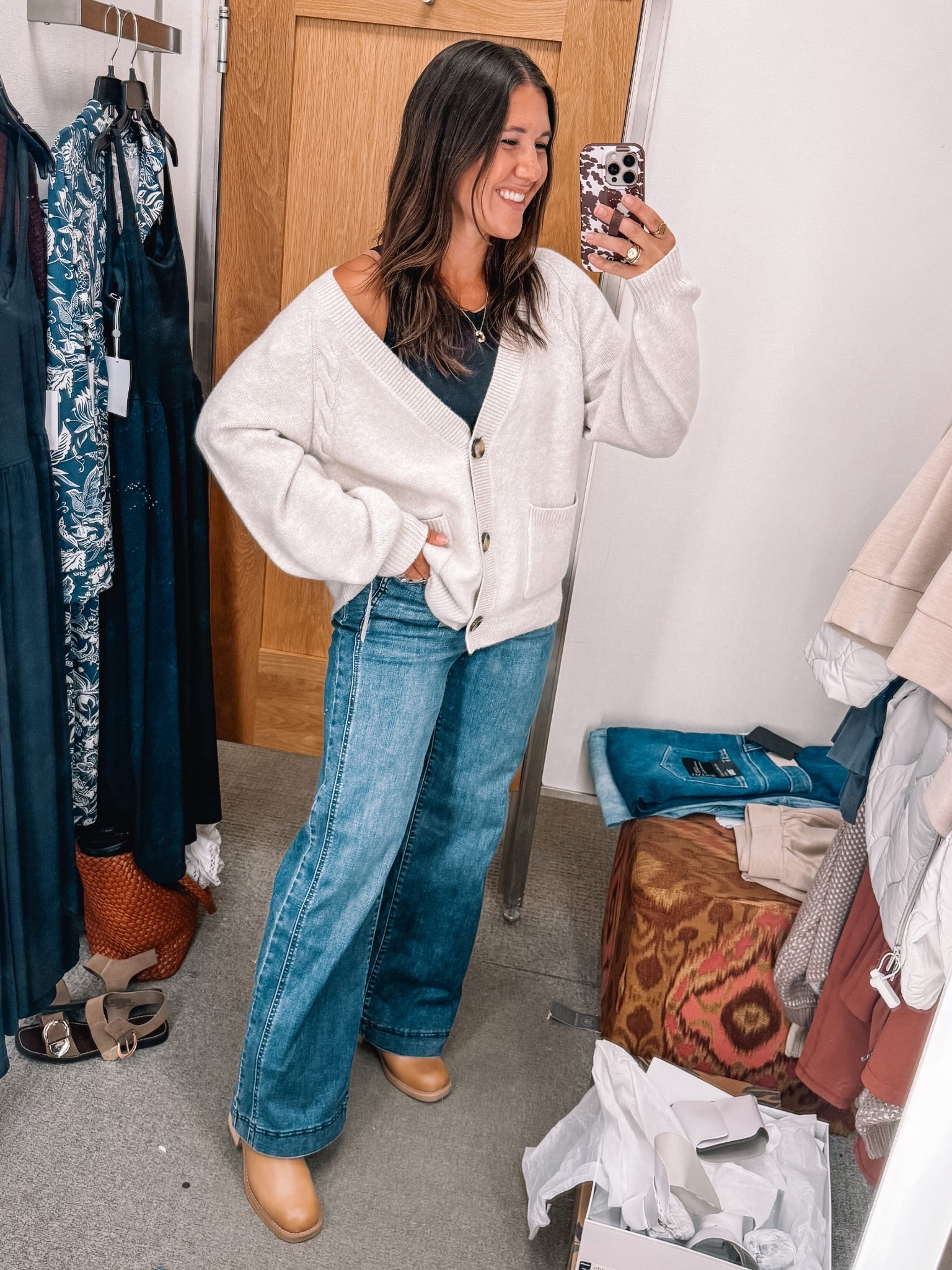 Nordstrom anniversary sale - oversized cardigan & “ab solution” high rise jeans, obsessed with this look. The jeans are stretchy but hold it all in. Size 6, small in cardigan

Nordstrom sale, NSALE, fall fashionn

#LTKStyleTip #LTKSeasonal #LTKFindsUnder100