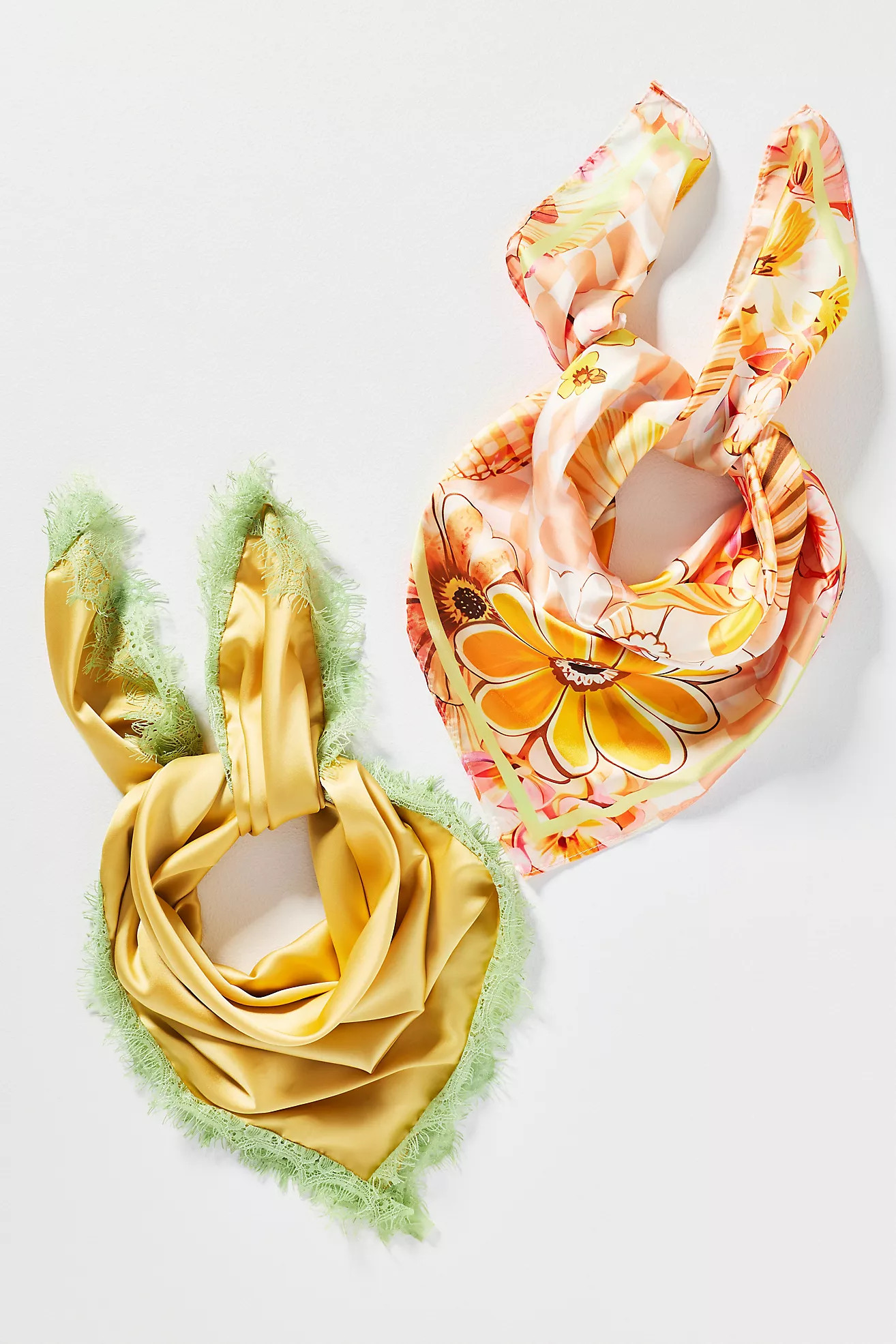Satin Hair Scarves, Set of 2 | Anthropologie (US)