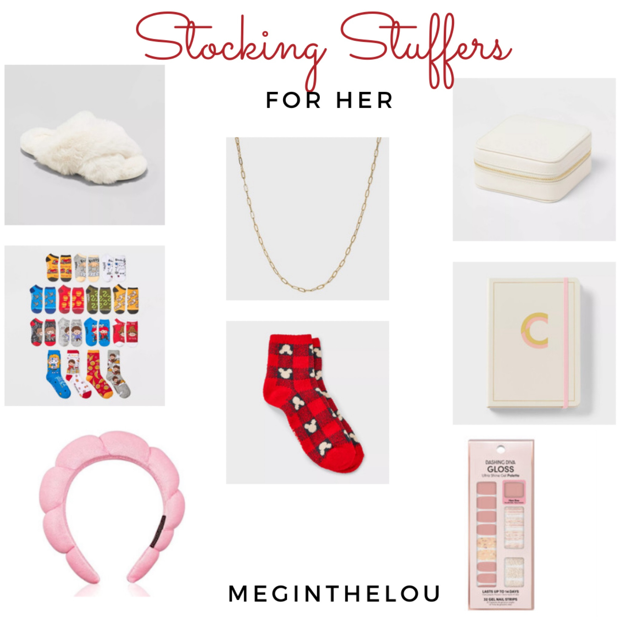 Stocking Stuffers - for her 

#giftsforher #target #under20 #under10 #jewelry #skincare #slippers #socks #stockingstuffers

#LTKfindsunder50 #LTKbeauty #LTKGiftGuide