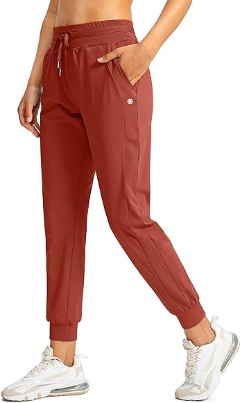 G Gradual Women's Joggers Pants with Zipper Pockets High Waisted Athletic Tapered Sweatpants for ... | Amazon (US)