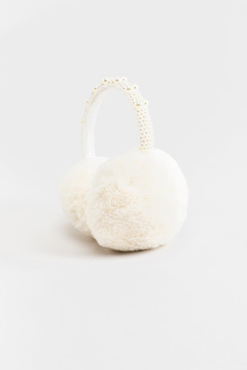 Dina Pearl Embellished Earmuffs | Francesca’s Collections