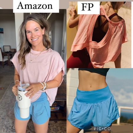 . These tops and shorts from Amazon give major fp look for less. Top runs oversized and shorts are true sizing 💕
.
#amanzonfashion #amazonfinds #founditonamazon #casualoutfit #casualstyle #momstyle #athleisure #workoutclothes 

#LTKSaleAlert #LTKFitness #LTKActive