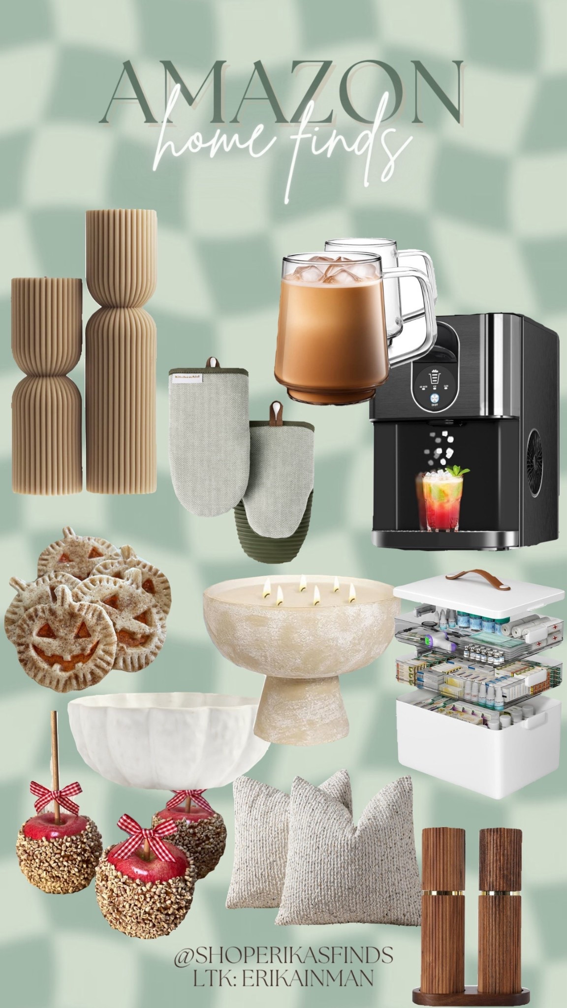 Amazon home finds ✨

Fall home seasonal storage organize kitchen home decor faux food treats candle oven mitt ice maker dispenser candles pumpkin bowl

#LTKHome