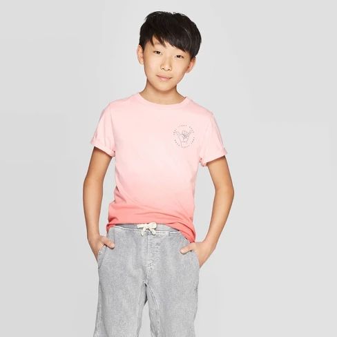 Boys' Short Sleeve Dip Dye T-Shirt - art class™ Pink | Target