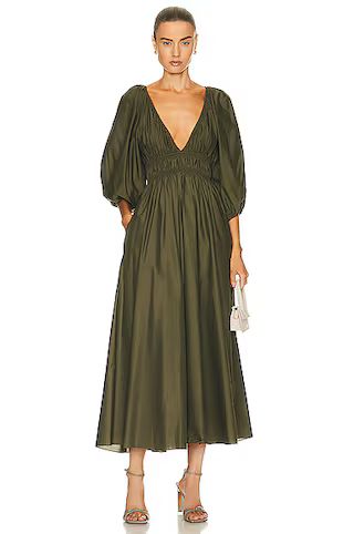 Shirred Plunge Dress | FWRD 