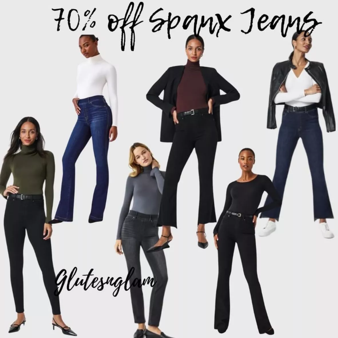 Step Hem Kick Flare Jeans, Clean Black – Spanx