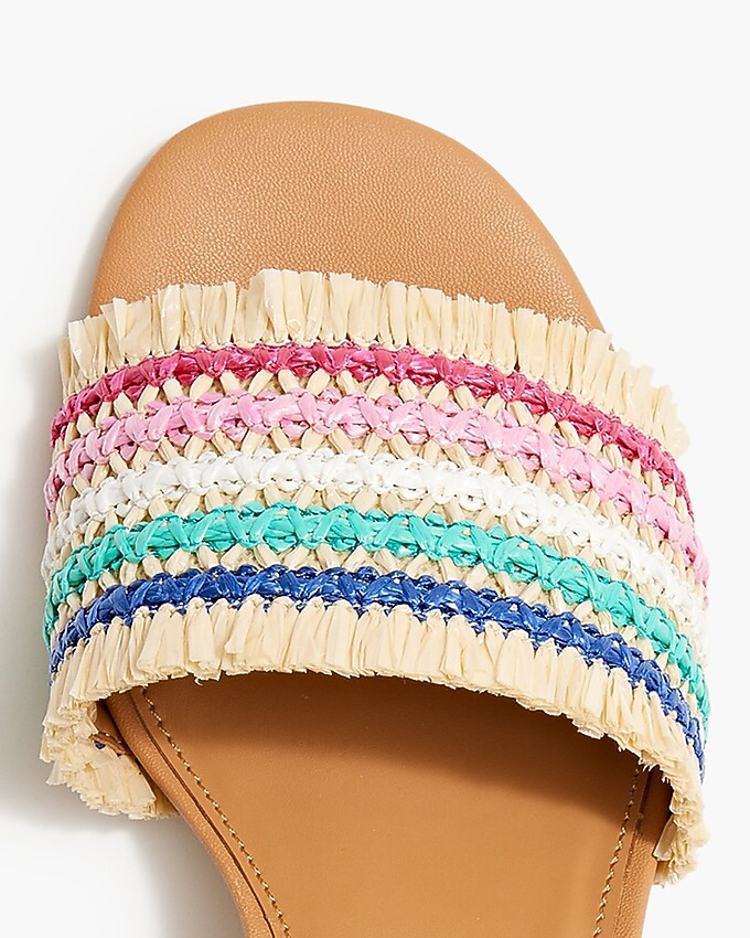 Faux-raffia heeled sandals | J.Crew Factory