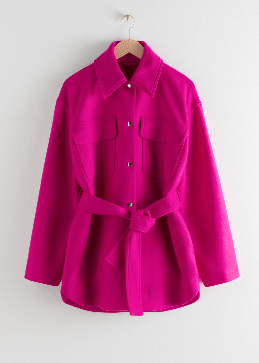 Wool Blend Belted Overshirt Jacket | & Other Stories (EU + UK)