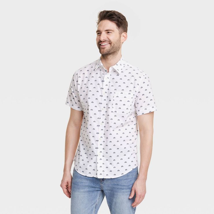 Men's Slim Fit Short Sleeve Button-Down Shirt - Goodfellow & Co™ | Target