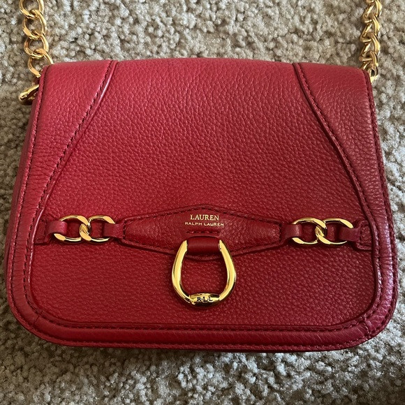 RALPH LAUREN CROSSBODY RED BAG RARELY USED | Poshmark