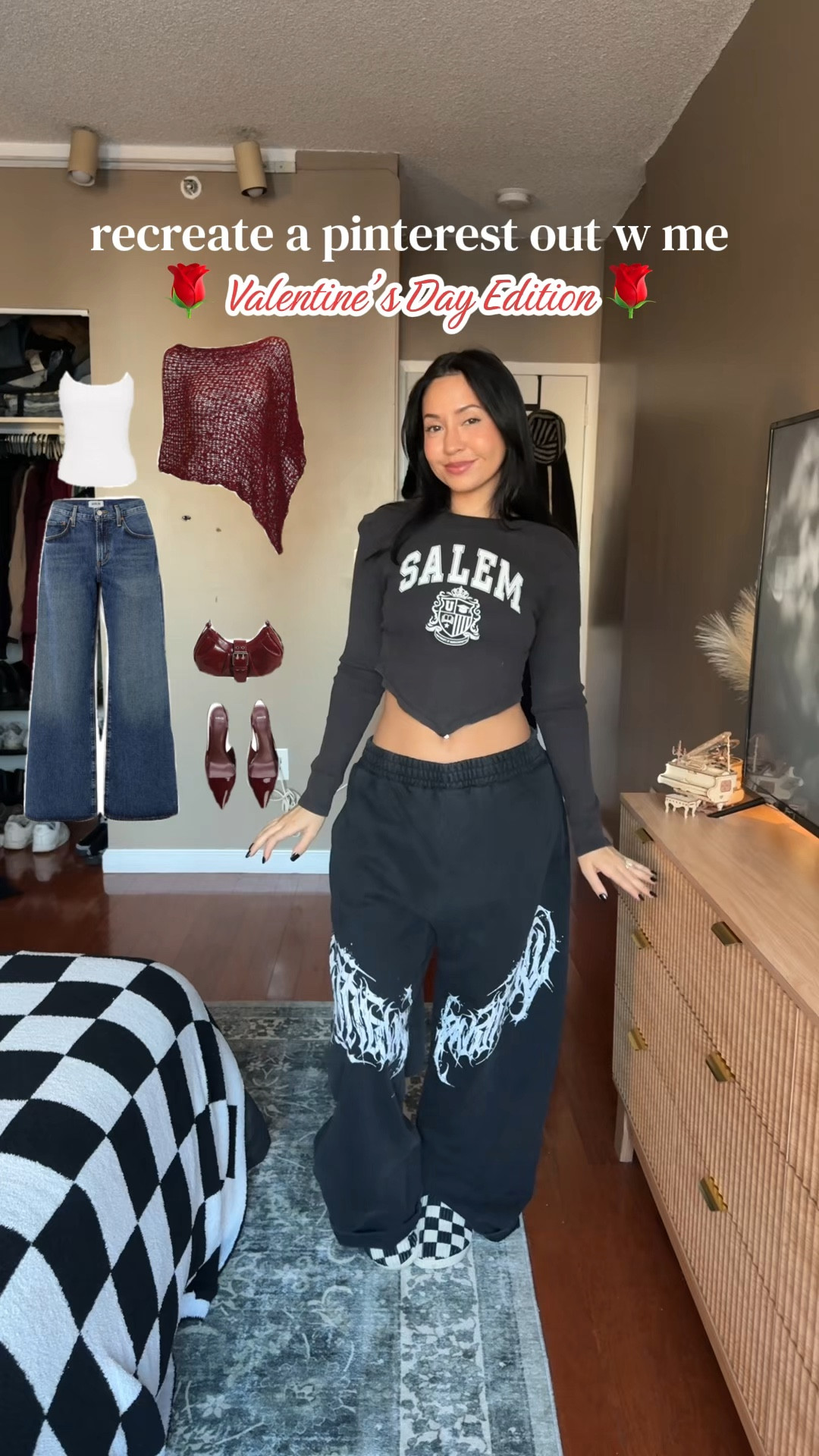 recreate this pinterest outfit with items from my closet ✨ Valentine’s day edition 🌹💋♥️🤍 

#LTKgrwm #LTKValentine #LTKootd