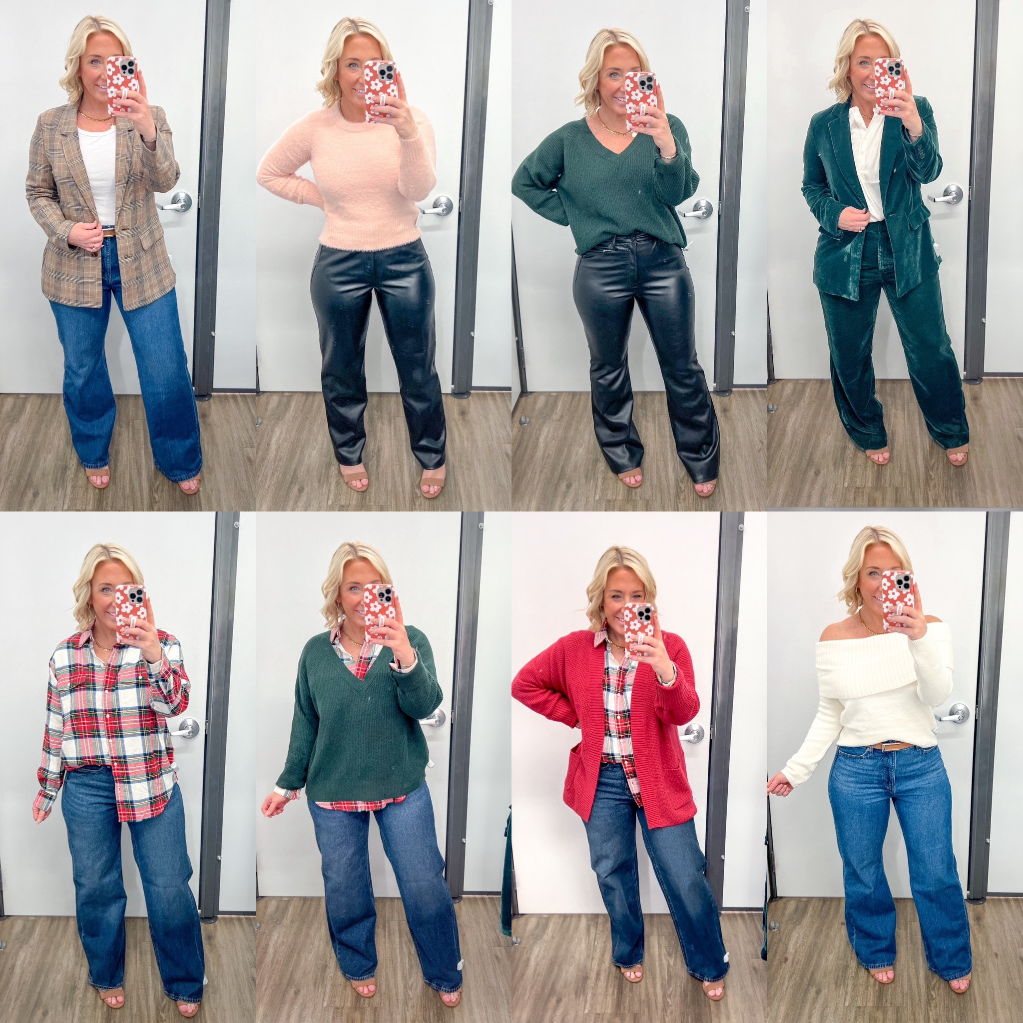 Everything at Old Navy is now 40% off! Here’s my latest Old Navy haul:

1. Blazer - size small. 2. Eyelash sweater - size small (should’ve done a medium). 3. OG loose faux leather pants - size 6. 4. Green V-neck sweater - size medium. 
5. Flare faux leather pants - size 6. 
6. Satin top - size medium. 
7. Velvet trousers - size medium. 
8. Satin blazer - size small. 
9. Plaid/flannel shirt - size medium. 
10. Green sweater - size medium. 
11. Red cardigan (NOT PICTURED) - size medium. 
12. Jeans - size 6
13. Off the shoulder sweater - size medium.

#LTKSeasonal #LTKfindsunder50 #LTKsalealert