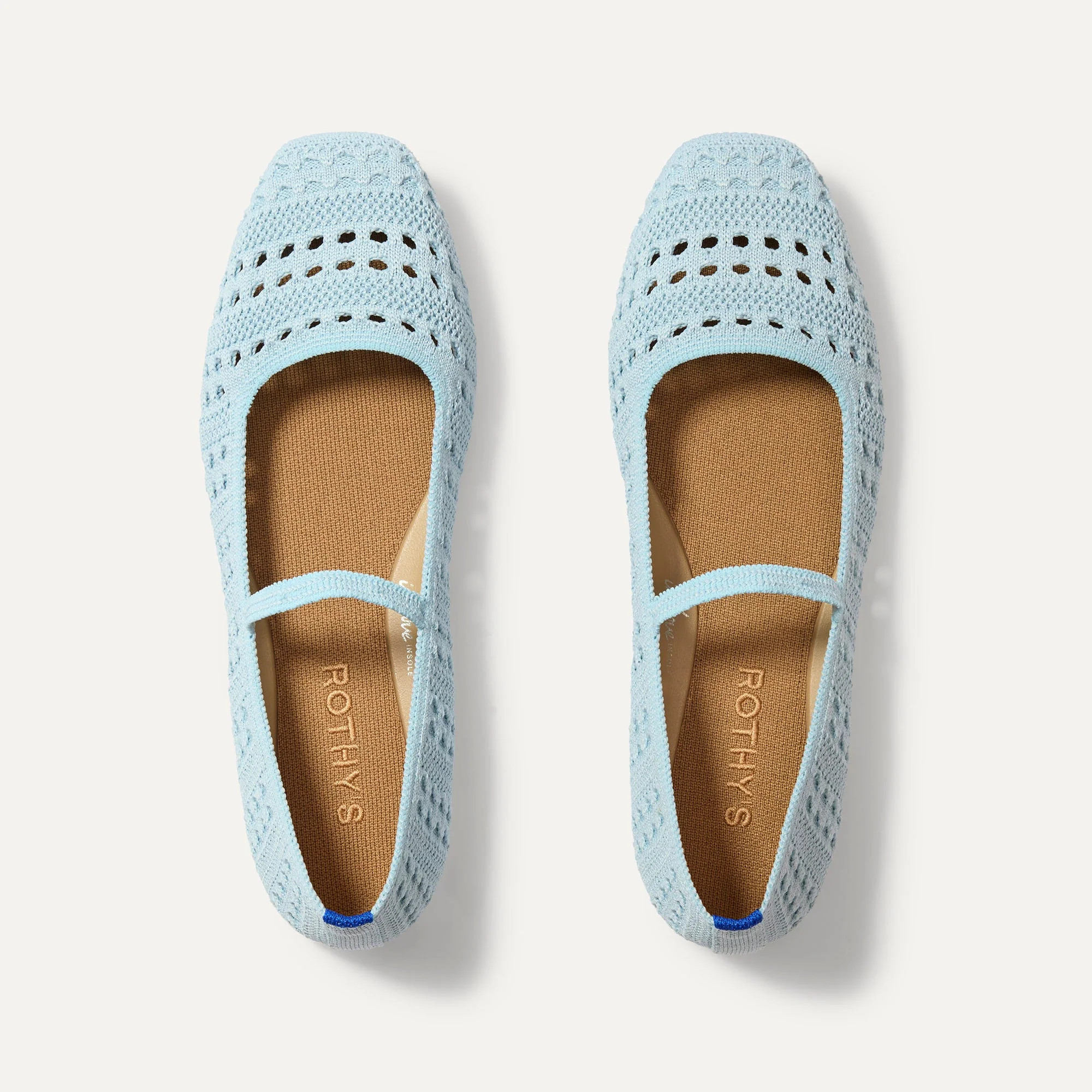 The Max Square Mary Jane in Powder Blue Crochet | Rothy's | Rothy's
