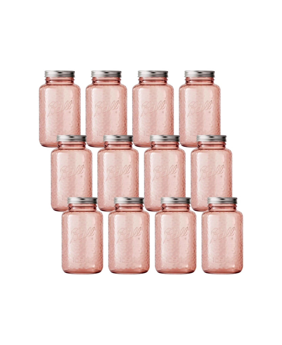 Ball Glass Mason Jars, Regular Mouth, Quart Size (32 oz), Pack of 12 - Rose | Macy's