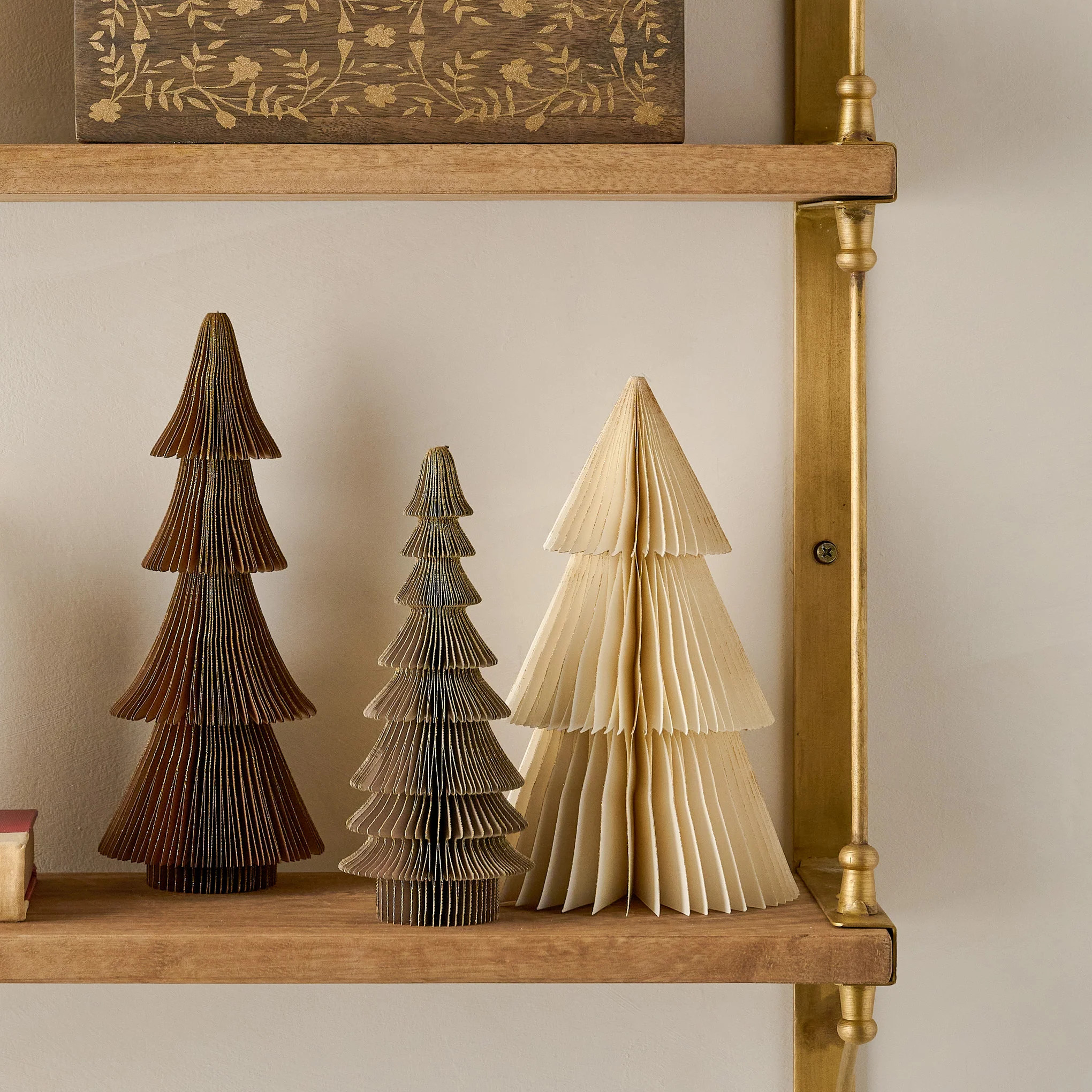 Winter Neutrals Set of 9 Decorative Paper Trees | Magnolia