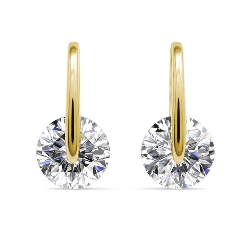 Cate & Chloe McKayla 18k Yellow Gold Plated Drop Earrings with Swarovski Crystals Gift for Women | Walmart (US)